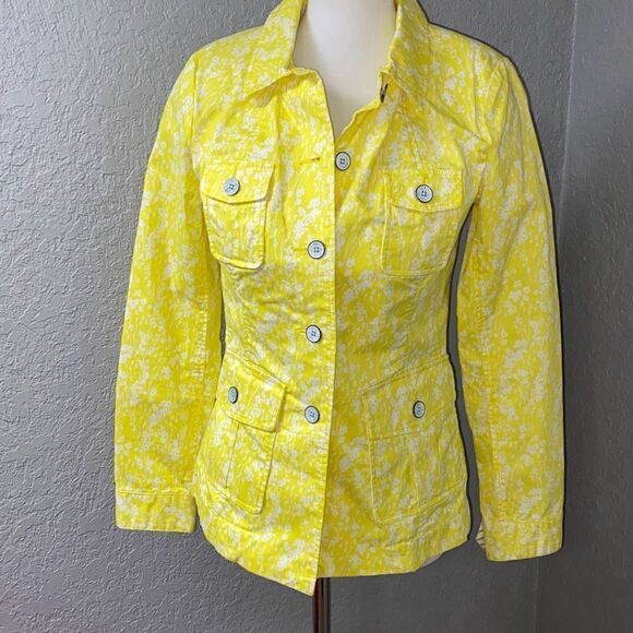 CAbi Utility Jacket Field of Daises 5160 Yellow Coat XS - Picture 3 of 9